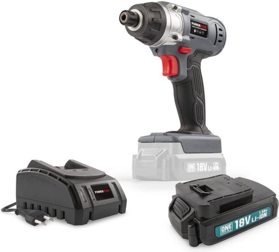 Powerplus POWEBISS1 Slagschroevendraaier 18V+BATT. 1.5AH+Lader