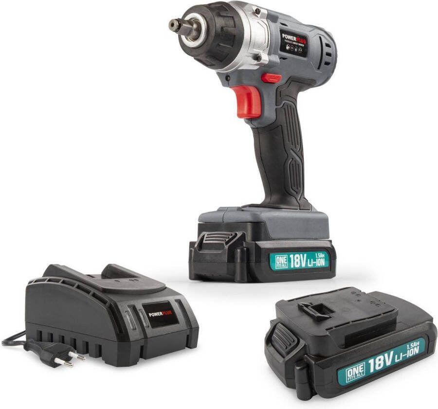 Powerplus POWEBIWS2 Slagmoersleutel 18V+2x Batt.18V 1.5Ah+lader