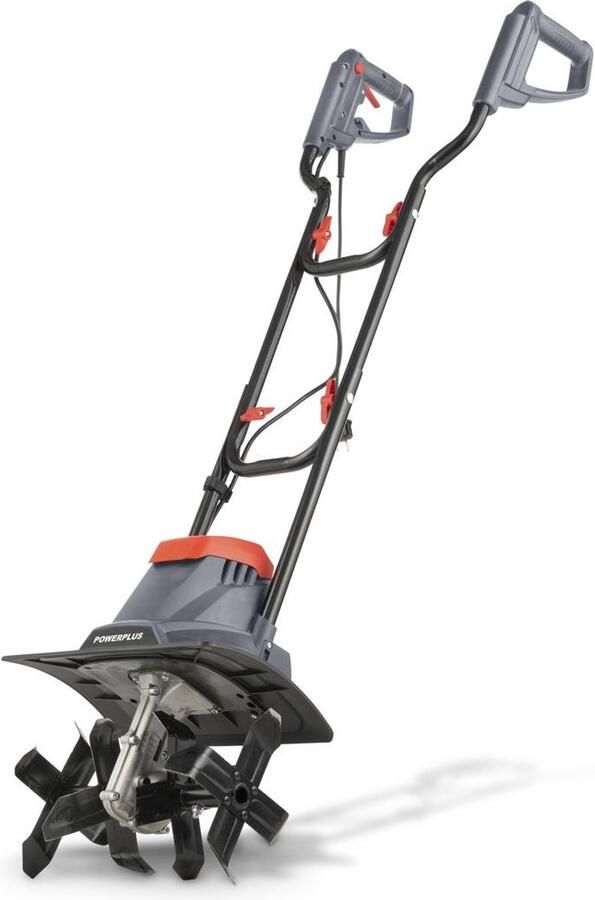 Powerplus Elektrische Grondfrees POWEG70100 Elektrische cultivator van 1200 W 4 # messen werkdiepte van 220 mm en werkbreedte van 360 mm tuingereedschap