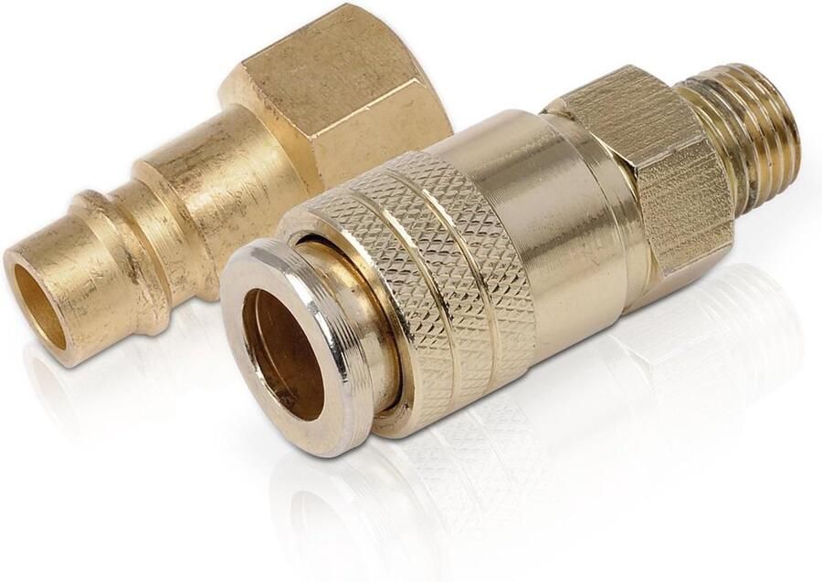 Powerplus POWAIR0260 Compressor koppelingen Verloopstuk vrouwelijk Euro naar Orion koppeling 2stuks