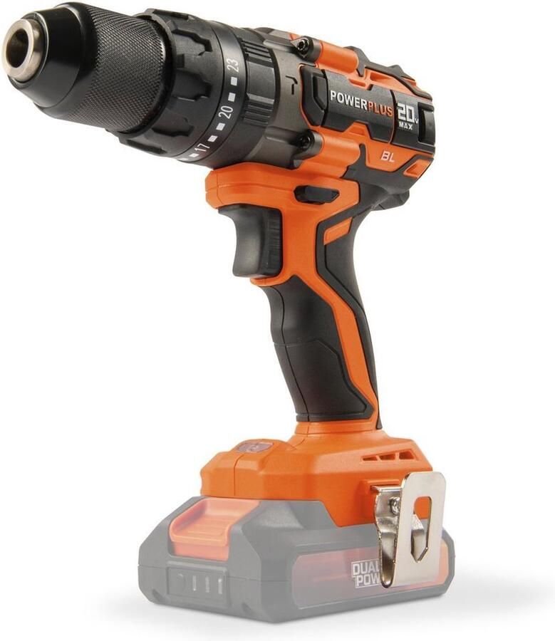 Powerplus POWDP15220 Dual Power Accuboormachine 20V met klop functie Excl. accu en lader