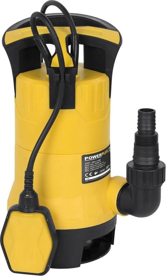 Powerplus POWXG9513 Dompelpomp Waterpomp 550W 10500l h Voor schoon en vervuild water Incl. vlotter