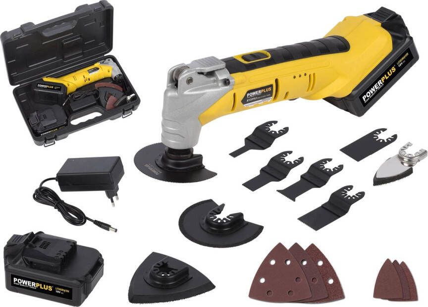 Powerplus POWX1331LI Multitool 18V accu (2x) incl. 35 accessoires