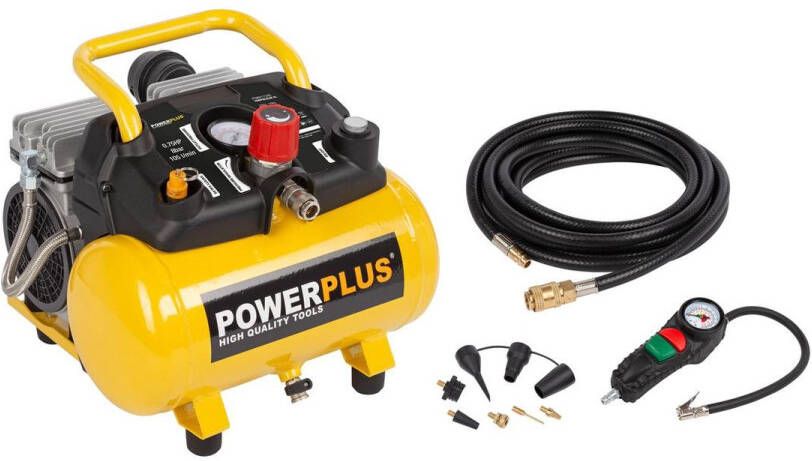Powerplus POWX1724S Compressor 550W 8 bar Olievrij 6L tankinhoud