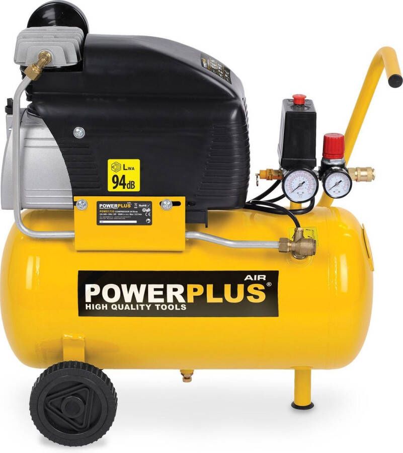 Powerplus POWX1735 Compressor Luchtcompressor 1500W 8 bar 24L tankinhoud