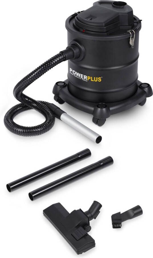 Powerplus POWX308 Aszuiger Stofzuiger 1200W Opvangbak 20L Incl. accessoires Incl. blaasfunctie en vervangbare filter Geschikt voor open haard werkplaats barbecue en kachel