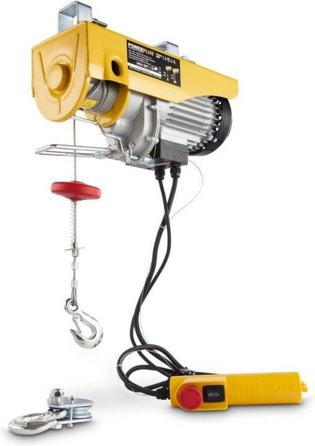 Powerplus POWX901 Elektrische kabeltakel 1000W Max. 400kg 12m stalen kabel