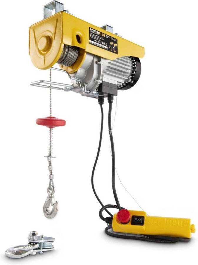 Powerplus POWX902 Elektrische kabeltakel 1050W Max. 600kg 12m stalen kabel