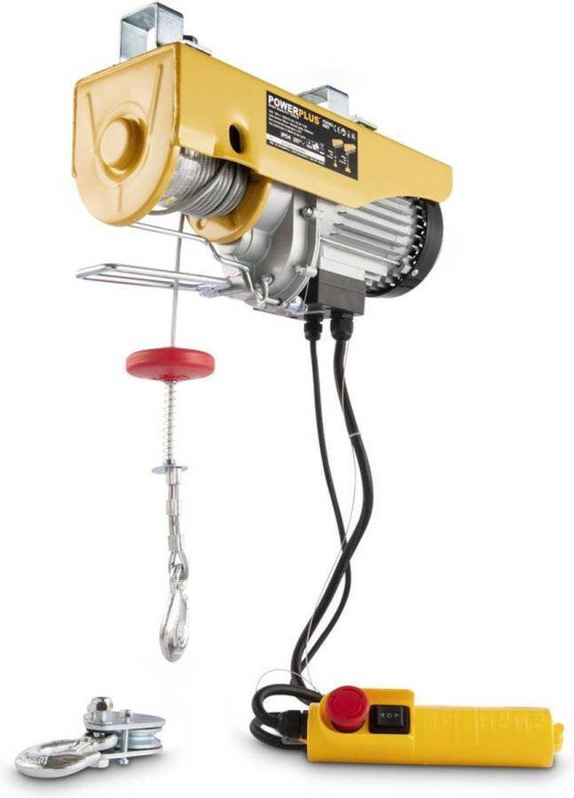 Powerplus POWX903 Elektrische kabeltakel 1300W Max. 800kg 12m stalen kabel