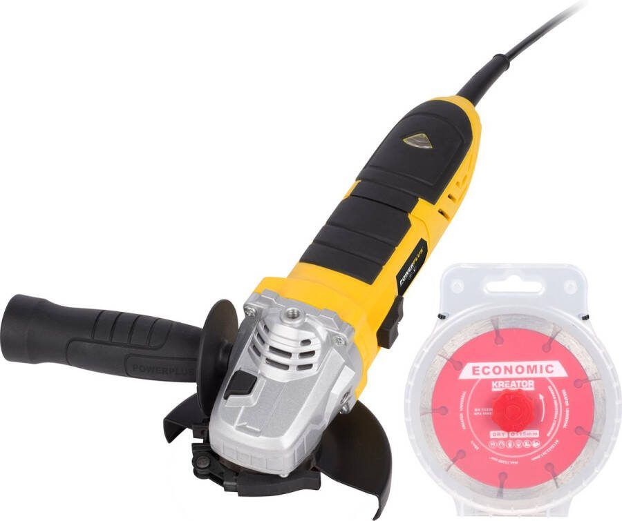 Powerplus POWXAGS1 Haakse slijper 900W 115mm + DIAMOND DISC 5PCS