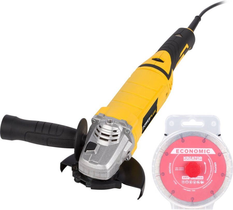 Powerplus POWXAGS2 Haakse slijper 1200W 125mm + DIAMANTSCHIJF 5STK