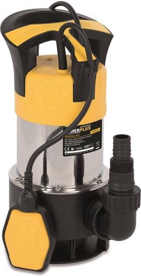 Powerplus POWXG9524 Dompelpomp Waterpomp 750W 12500l h Voor schoon en vervuild water Incl. vlotter