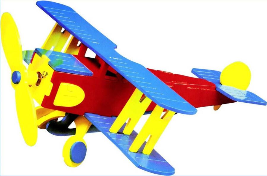 POWERplus Solar Toy Wood Vliegtuig houten speelgoed bouwpakket vliegtuig model werkt op zonne-energie