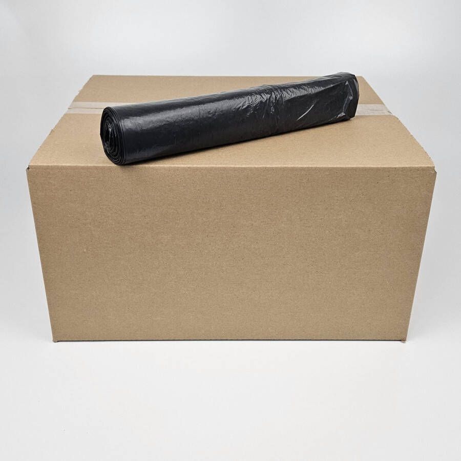 Powersterko Zwarte Vuilniszakken 500 Zakken 50 Liter Gerecycled LDPE 60cm x 70cm (Sterke Afvalzakken voor 50 Liter Afvalbak Afvalzak past o.a. in Carro-Kick 45 Liter Sterk Duurzaam Materiaal)