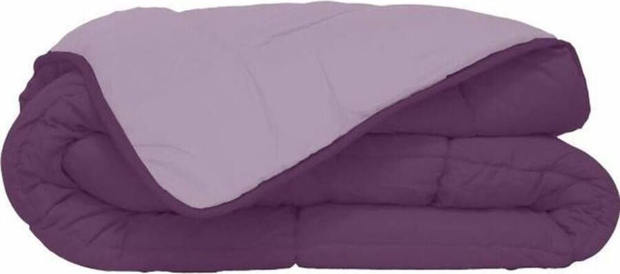 TOISON D&apos;OR Quilt Microfiber 400 g m² CALGARY 240 x 260 cm Prune en parma