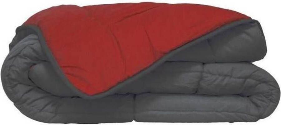 Merkloos HUDSON Microfiber Light dekbed 200g m² 140 x 200 cm Grijs en rood