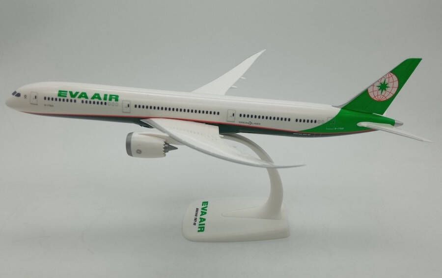 PPC Schaalmodel Eva Air Boeing vliegtuig 787-10 schaal 1:200 lengte 34 15cm