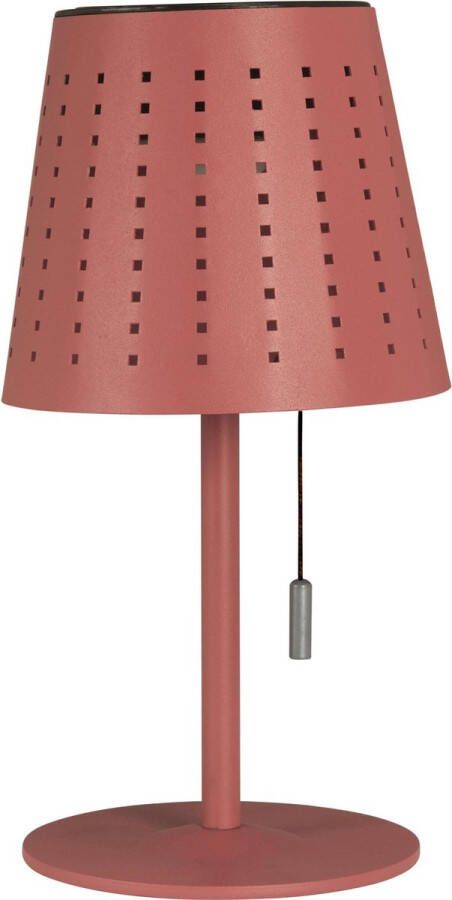 PR Home Zonnecel Tafellamp Halvar Rood 30 cm .