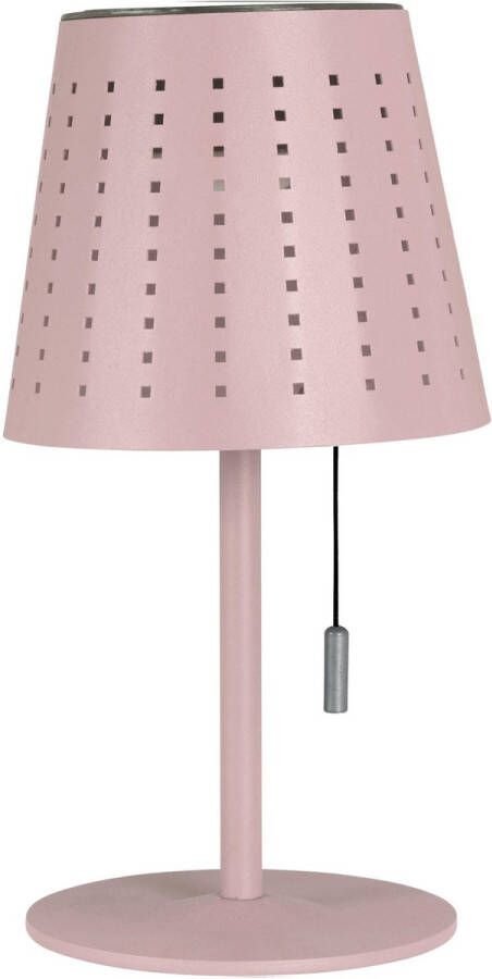 PR Home Zonnecel Tafellamp Halvar Roze 30 cm .