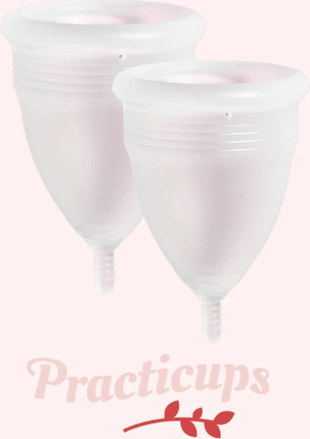 Practicups Herbruikbare Menstruatiecups 2 stuks