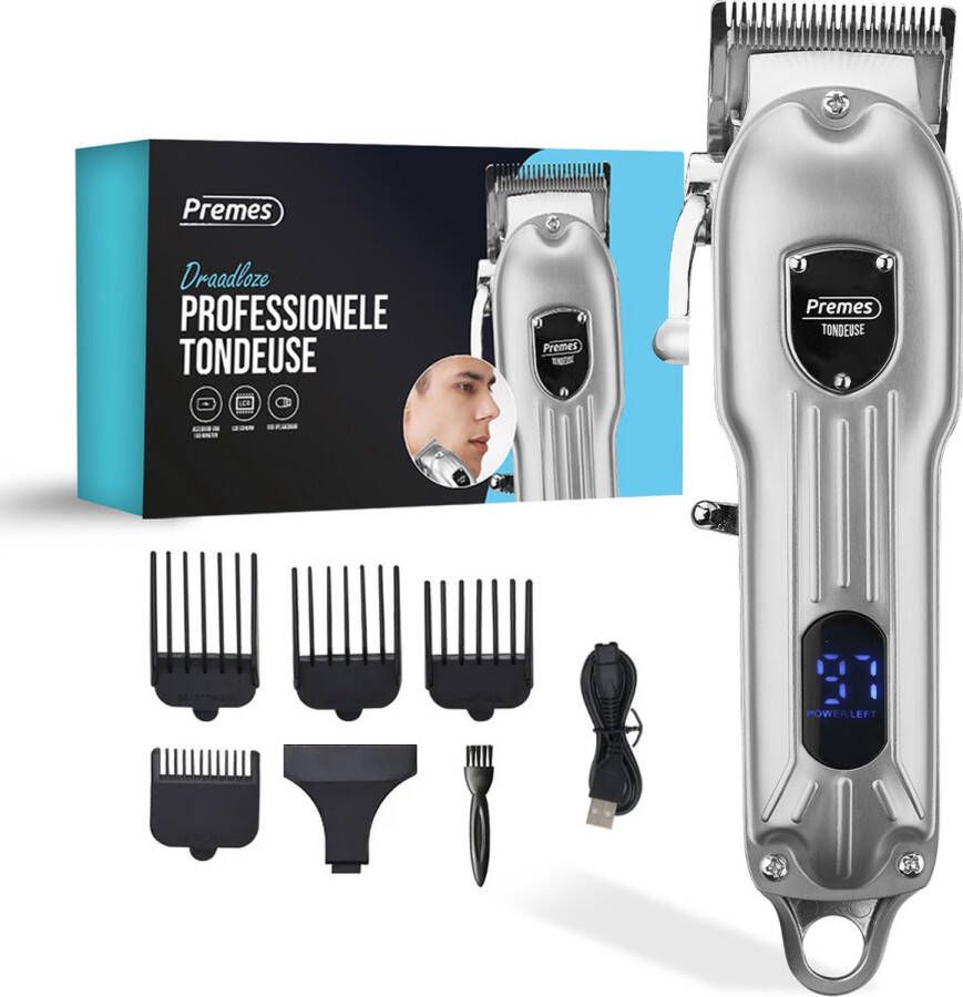 Premes Professionele Draadloze Tondeuse Trimmer Haar Baard Tondeuse Mannen Hoofdhaar Haartrimmer Hair Tondeuse Cheveux Trimmer Baard Black Friday 2023 Sinterklaas Cadeautjes Deals
