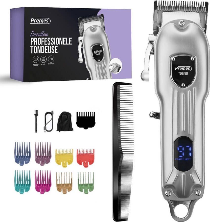 Premes Professionele Draadloze Tondeuse Trimmer Haar Baard Tondeuse Mannen Hoofdhaar Haartrimmer Hair Mannen-Vrouwen Black Friday 2023 Sinterklaas Cadeautjes Deals