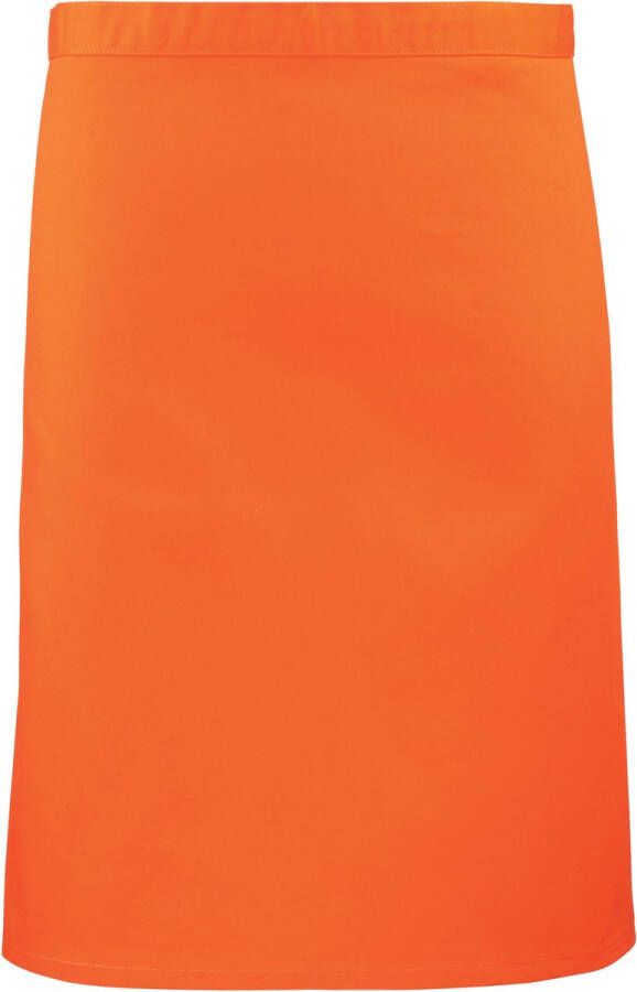 Premier pr151 Oranje horeca schort Apron 3 4 medium lengte