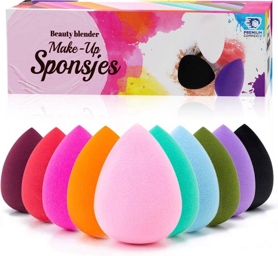 Premium Commerce Beauty Blender Make-up Sponsjes Powder Puff Spons 10 stuks Luxe Touch!