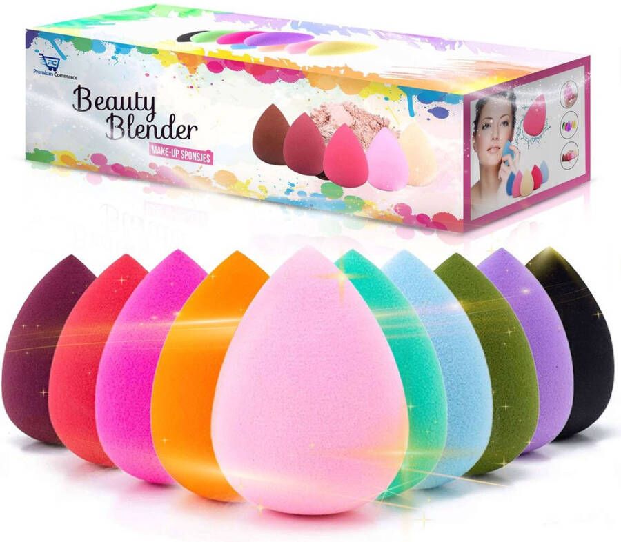 Premium Commerce Beauty Blender Make-up Sponsjes Spons 10 stuks Zacht & Perfecte vorm!