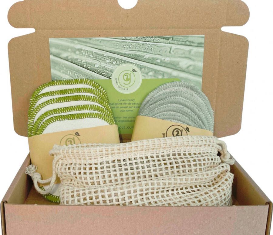 PremiumGoods Herbruikbare Bamboo Wattenschijfjes incl. Wasnetje Wasbare Wattenschijfjes Reinigings Doekjes Wasbare Make up Pads Met GRATIS bewaar- wasnetje Duurzaam 6x Wit & 6x Grijs