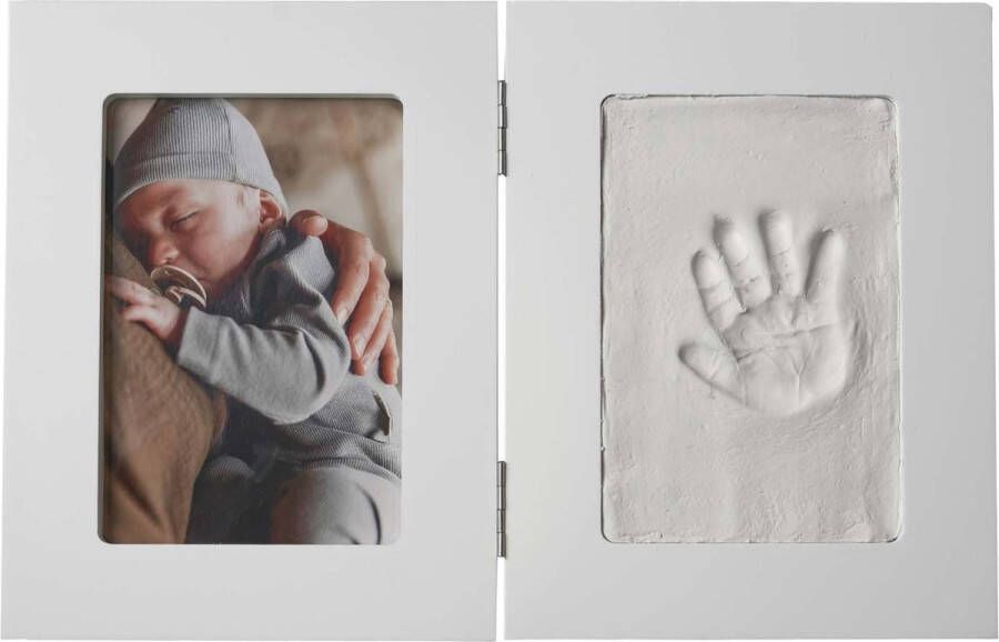 Prénatal fotolijst met gipsafdruk Voor Jongens en Meisjes White