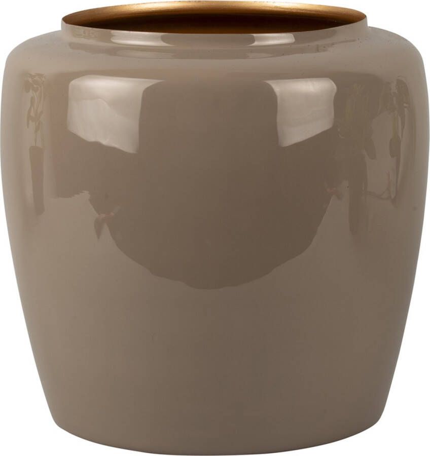 Present Time Bloempot Grand Grijs Ø25x23 5 cm Modern Scandinavisch