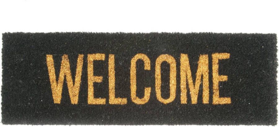 Present Time Deur mat Welcome goud & zwart