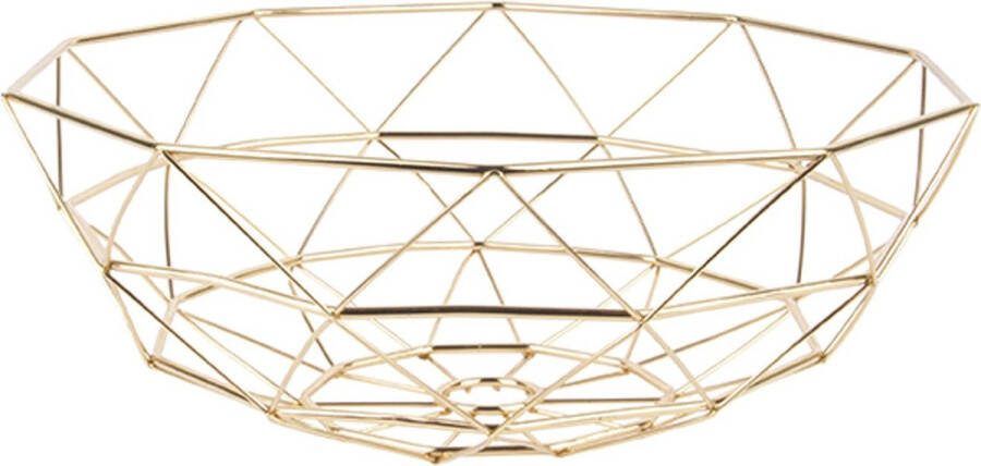 Present Time Fruitmand 'Diamond' Ø 35cm goud