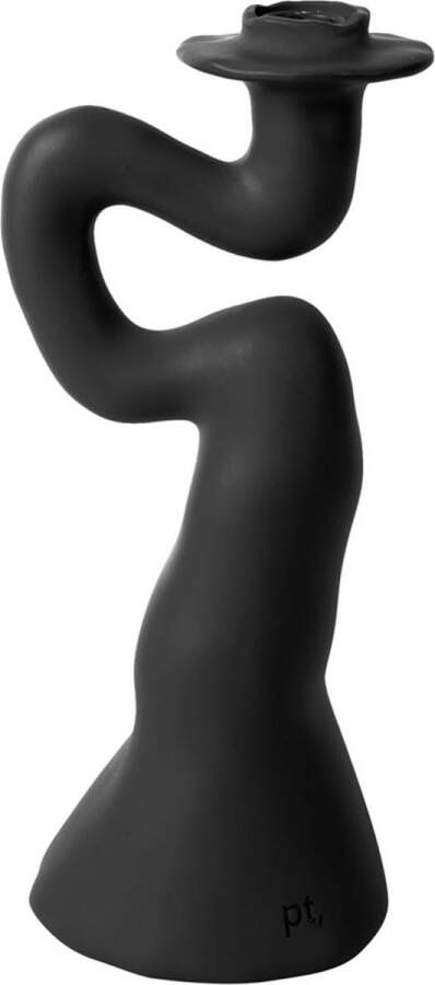Present Time Kandelaar Organic Swirl Zwart 14x12 5x30 5cm Scandinavisch Modern