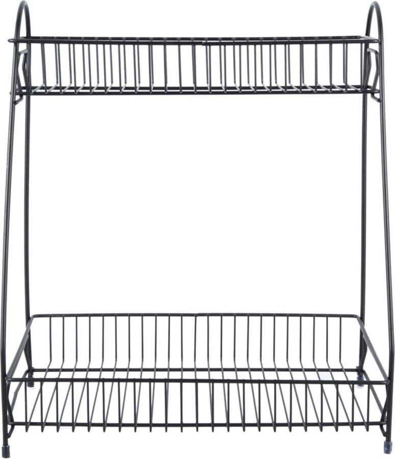 Present Time keukenrek kitchen rack Tidy zwart black 30x20x34 5 cm PT3844BK