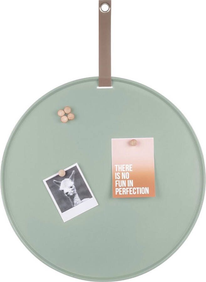 PT LIVING Present Time Magneetbord Memobord ijzer Ø50cm groen