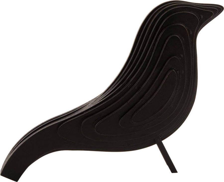 Present Time Ornament Silouette Bird Zwart 21 5x9x16cm Scandinavisch Modern