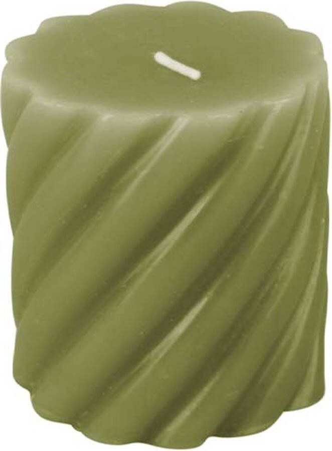 Present Time Swirl small kaars (Kleur: mosgroen)