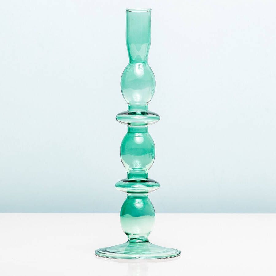 Present Time PresentTime Glass Art Bubbles Kandelaar Groot groen