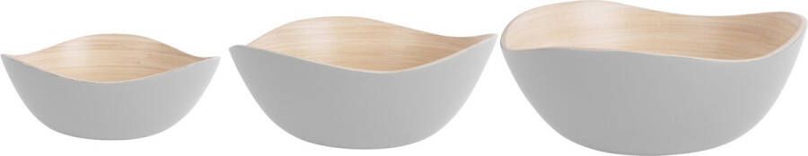 Present Time Schaal Bowl Set Puro Organic Wit Ø28cm Modern