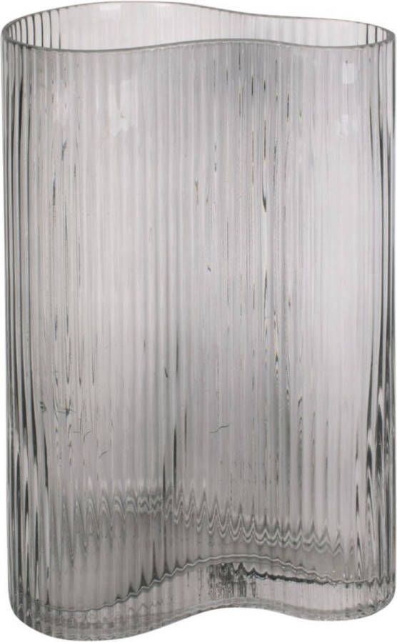 Present Time Vaas Allure Wave Large Glas Donkergrijs 9 5x27cm