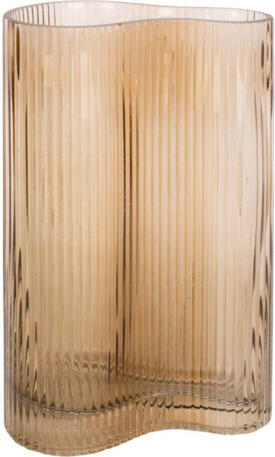 Present Time Vaas Allure Wave Large Glas Zandbruin 9 5x27cm