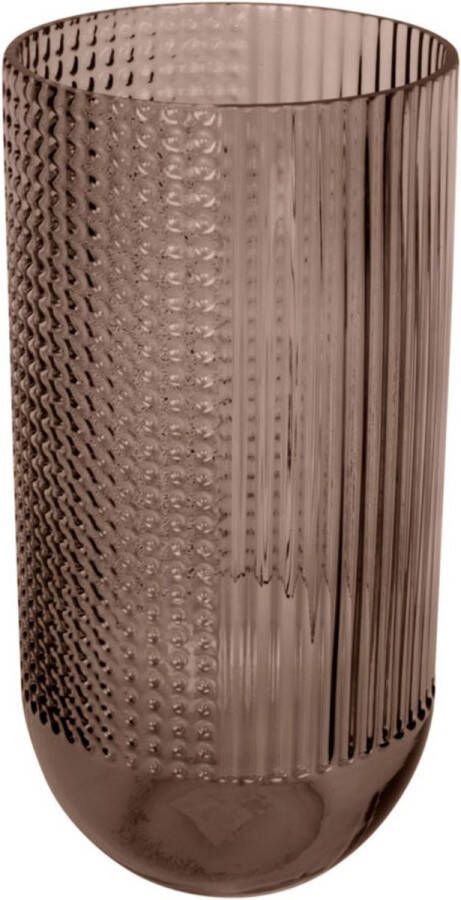 Present Time Vaas Attract Large Glas Chocolade Bruin Ø15x30cm Modern