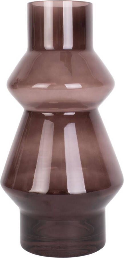 Present Time Vaas Blush Glas Chocolade Bruin Medium 12 5x25cm Scandinavisch