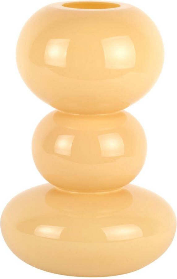 Present Time Vaas Bubbles Geel 19x19x30cm Modern