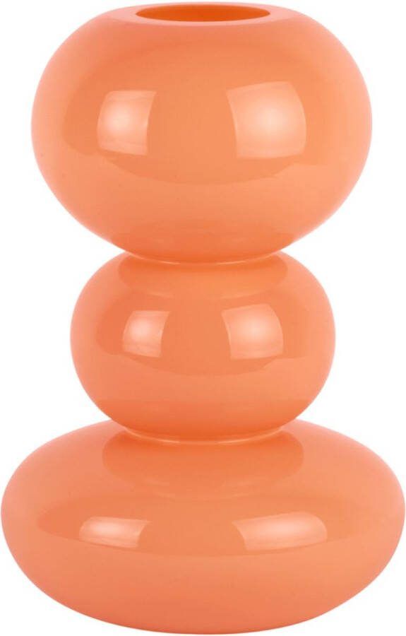 Present Time Vaas Bubbles Oranje 19x19x30cm Modern