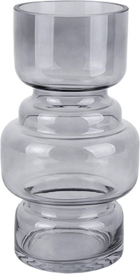 Present Time Vaas Courtly Glas Donker Grijs Large 14x25cm Scandinavisch