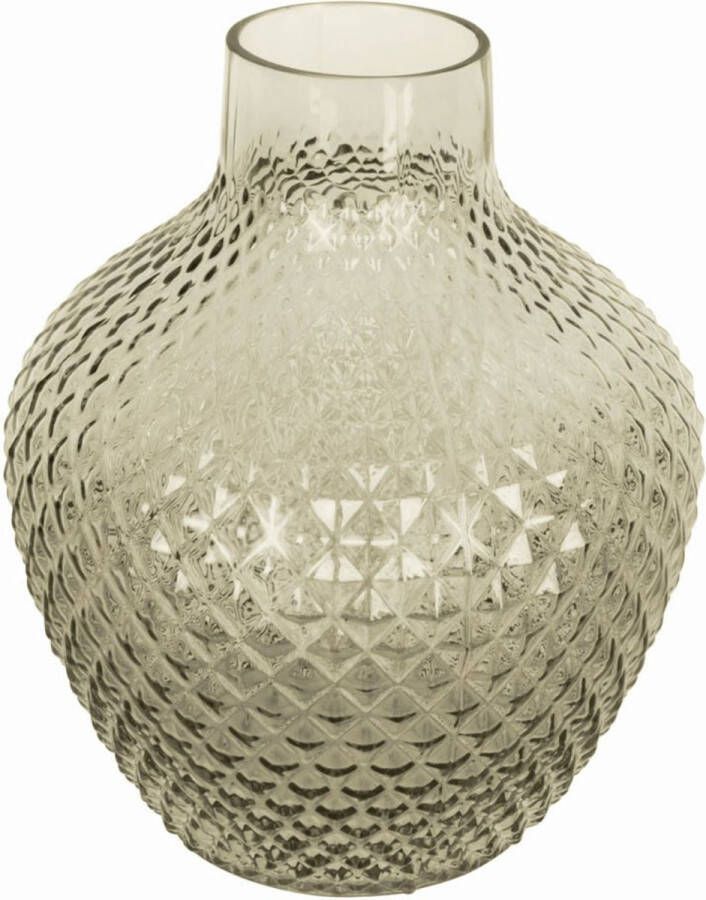 Present Time Vaas Delight Large Glas Mosgroen Ø21x25cm Modern