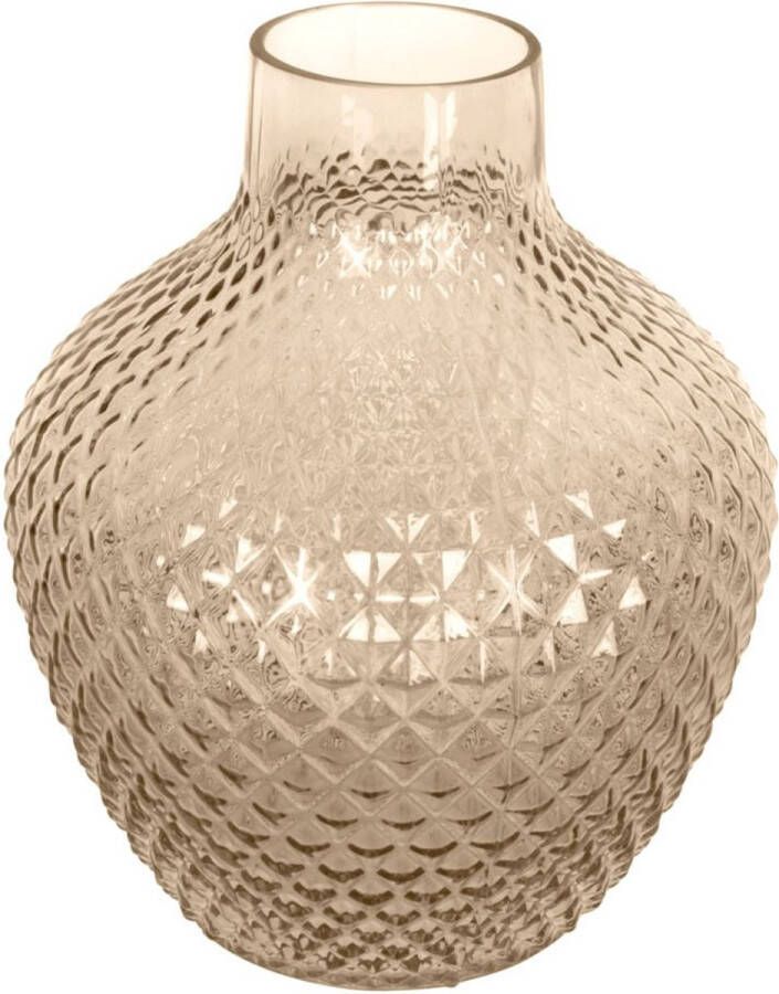 Present Time Vaas Delight Large Glas Chocolade Bruin Ø21x25cm Modern